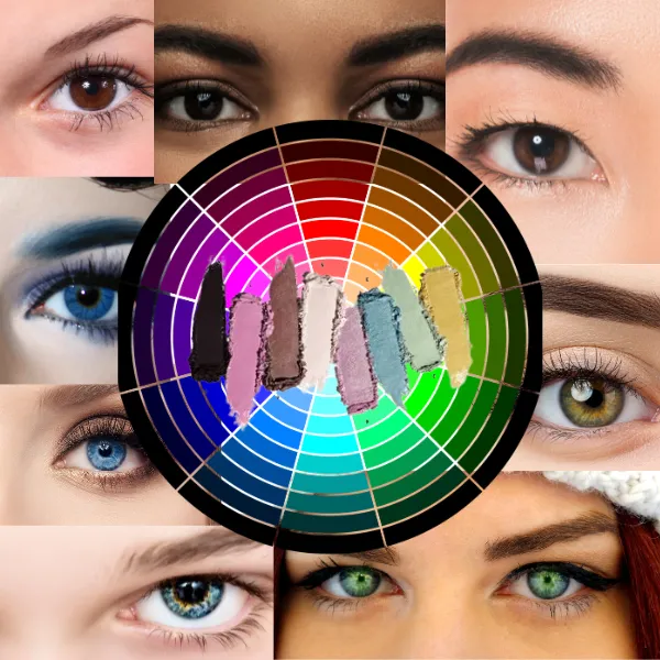 Using the Color Wheel to select eyeshadow shades for your eye color.