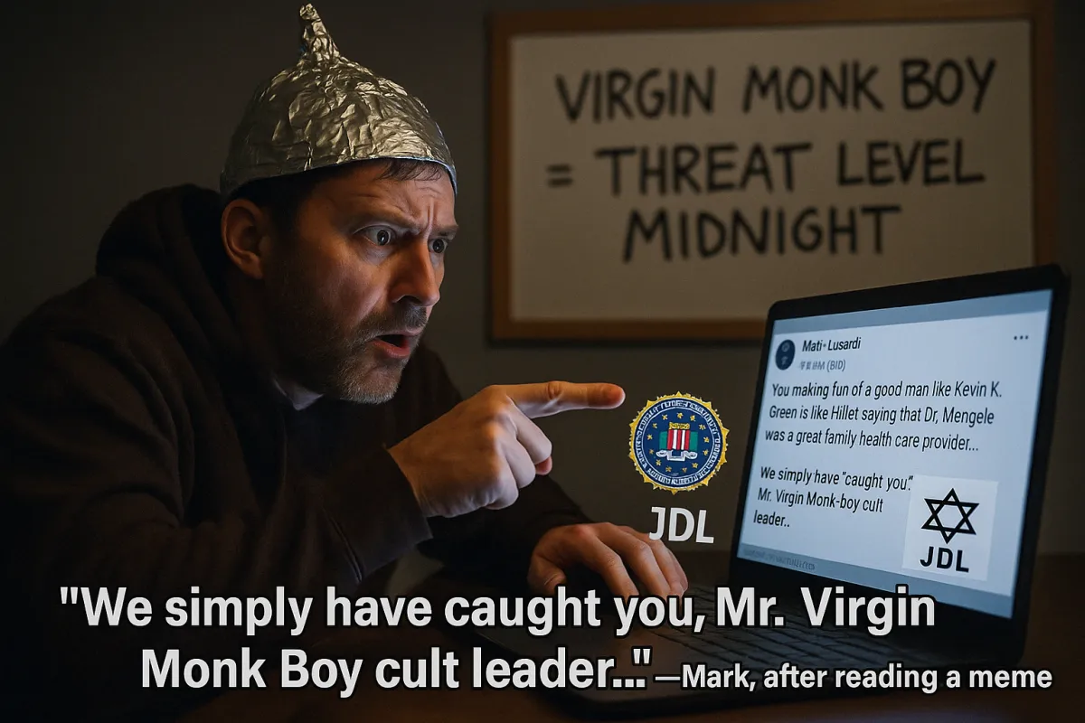 Tinfoil Theocracy: When Mark Declared Meme War on Virgin Monk Boy