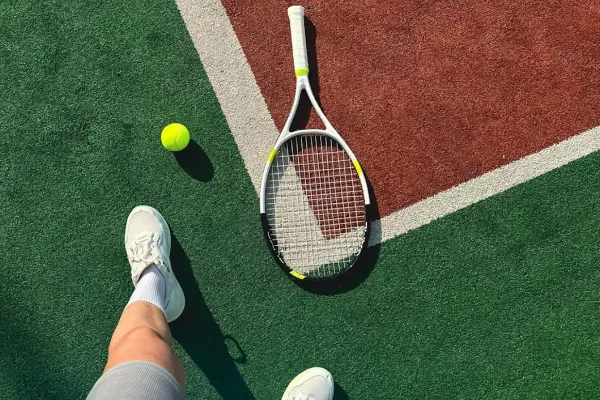 example photo for tennis court lines