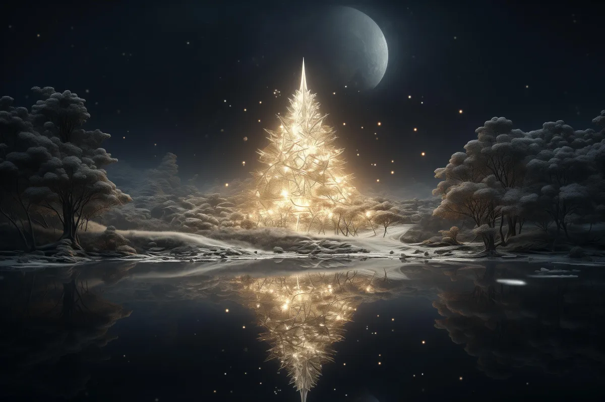 Joyful family embracing during a Christmas miracle moment filled with love