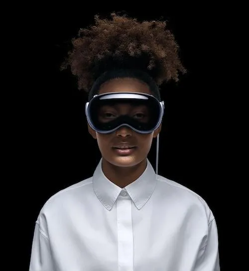 Woman w/Apple Vision Pro