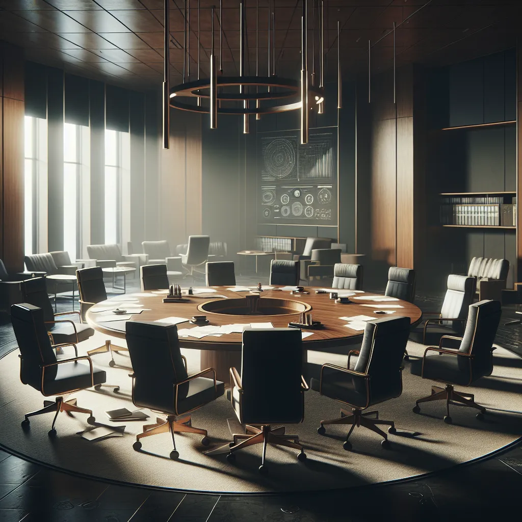 Team discussing AI integration in a modern office setting, emphasizing collaboration and strategic planning.