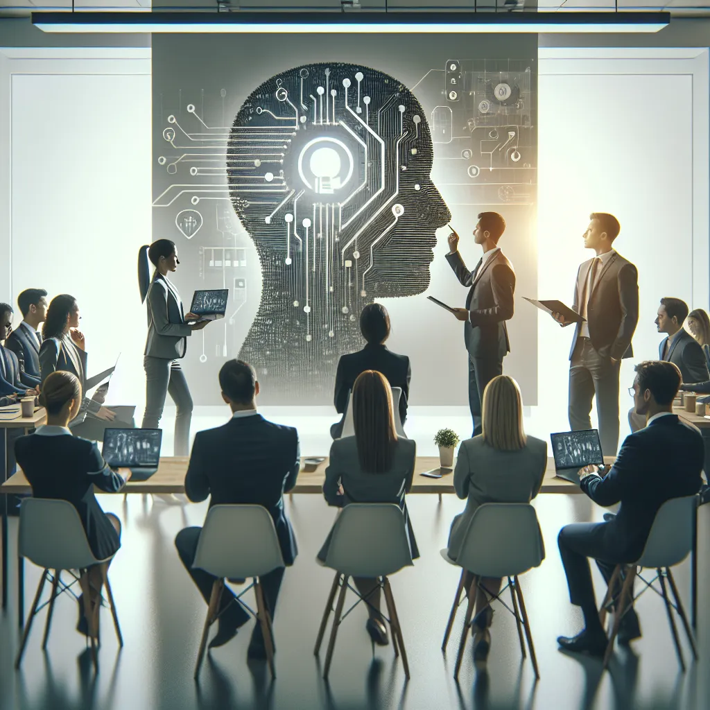 Enterprise team training session on AI integration for workflow optimization.
