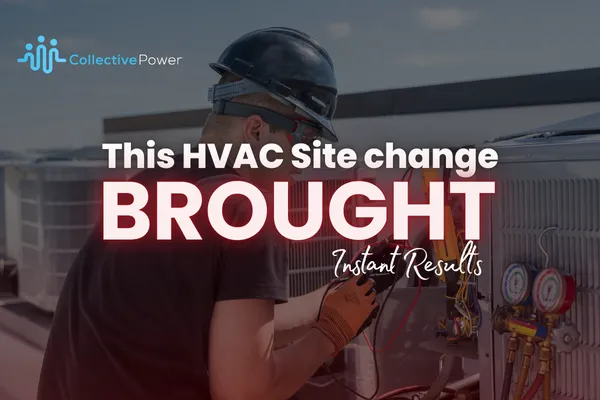 HVAC pro servicing AC unit after updating website for better results. Learn how a simple HVAC website change improved lead generation, SEO ranking, and customer inquiries for HVAC companies in the U.S.