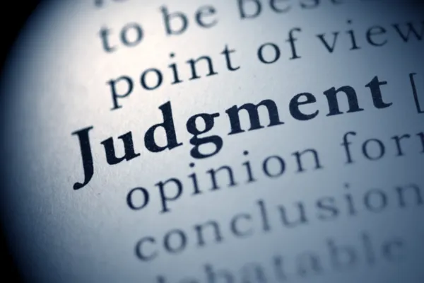 Judgement on a page