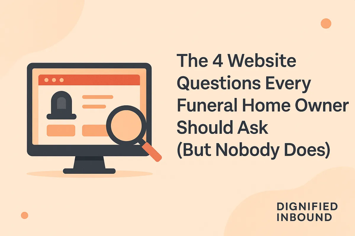 Image highlighting the 4 questions that funeral home owners should ask