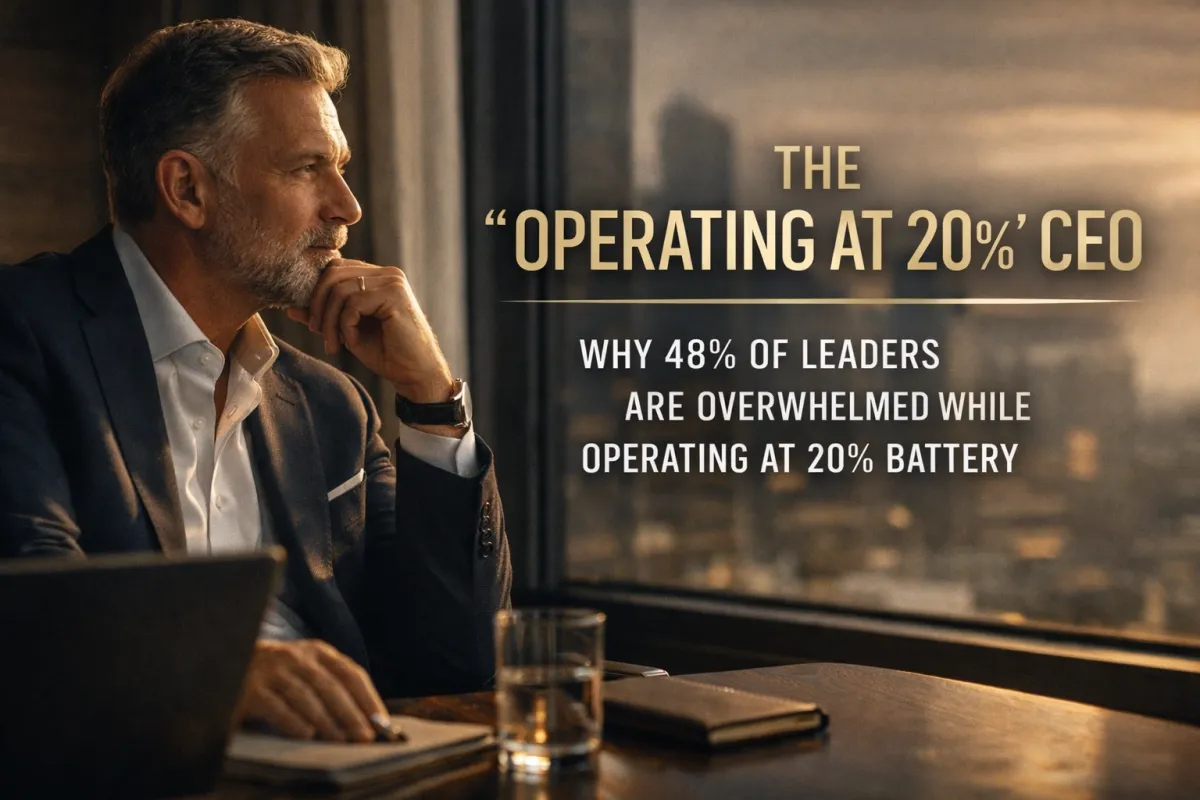 The "Operating at 20%" CEO: Why 48% of Leaders are Overwhelmed While Operating at 20% Battery