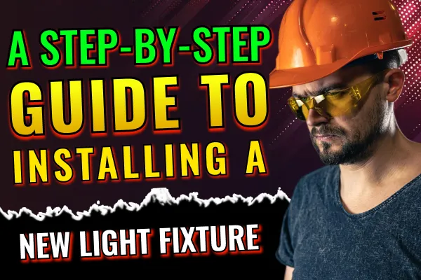 Electrician installing a new light fixture in a home.