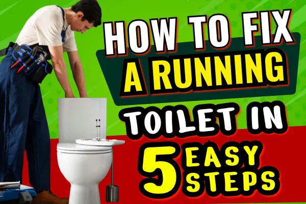 Homeowner fixing a running toilet