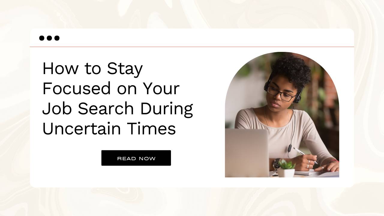 Focused woman visualizing her career goals during uncertain times