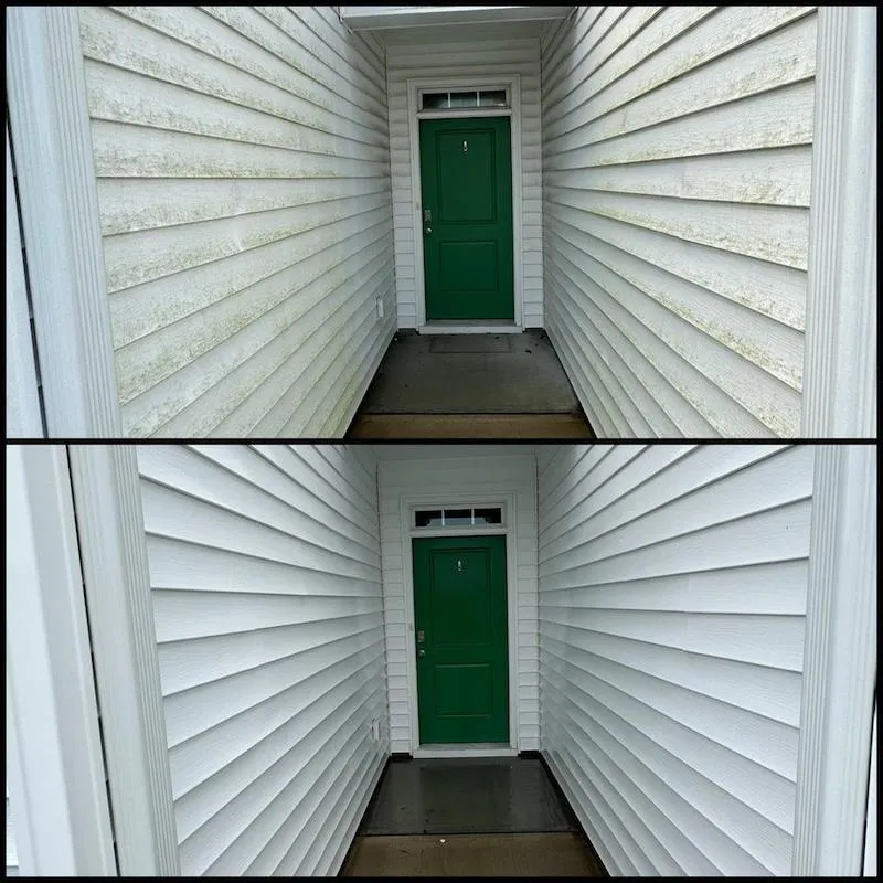Before and after Pressure Washing