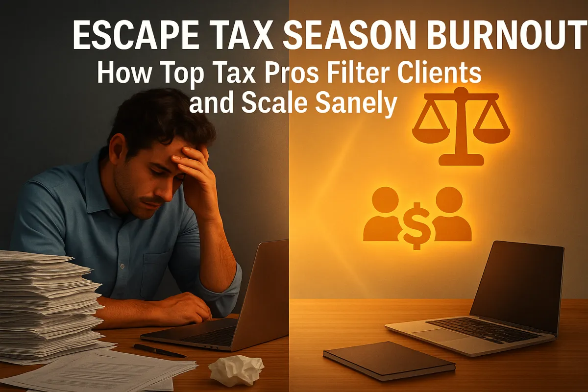 Escape the Busy Trap: How Tax Pros Scale Without Burnout (and Stop Wasting Time on Discovery Calls)