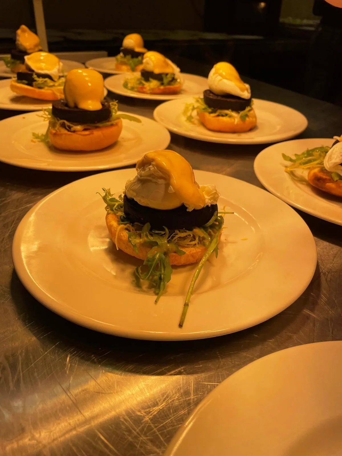 plates of food at a benquet
