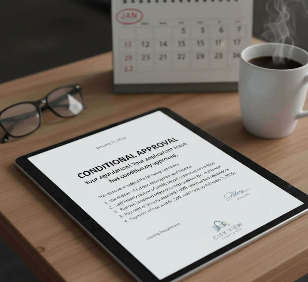 An application that says conditonal.