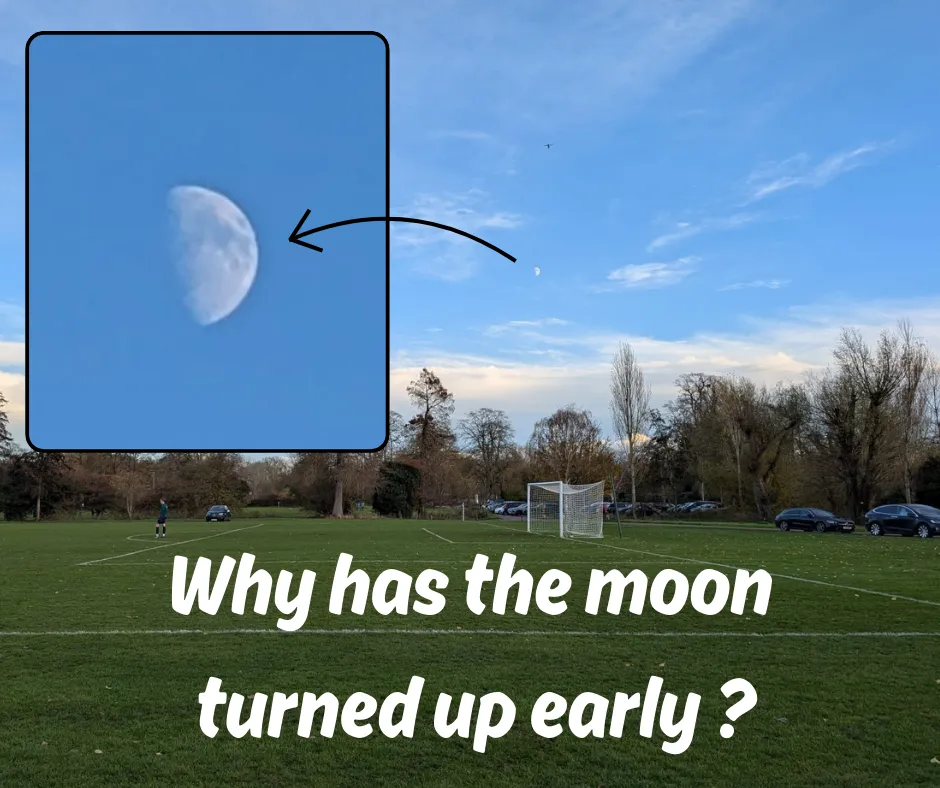 Why is the moon visible during the day?