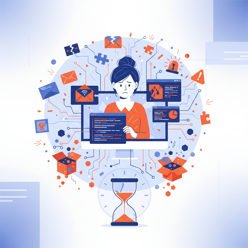 Frustrated owner with multiple tools and costs