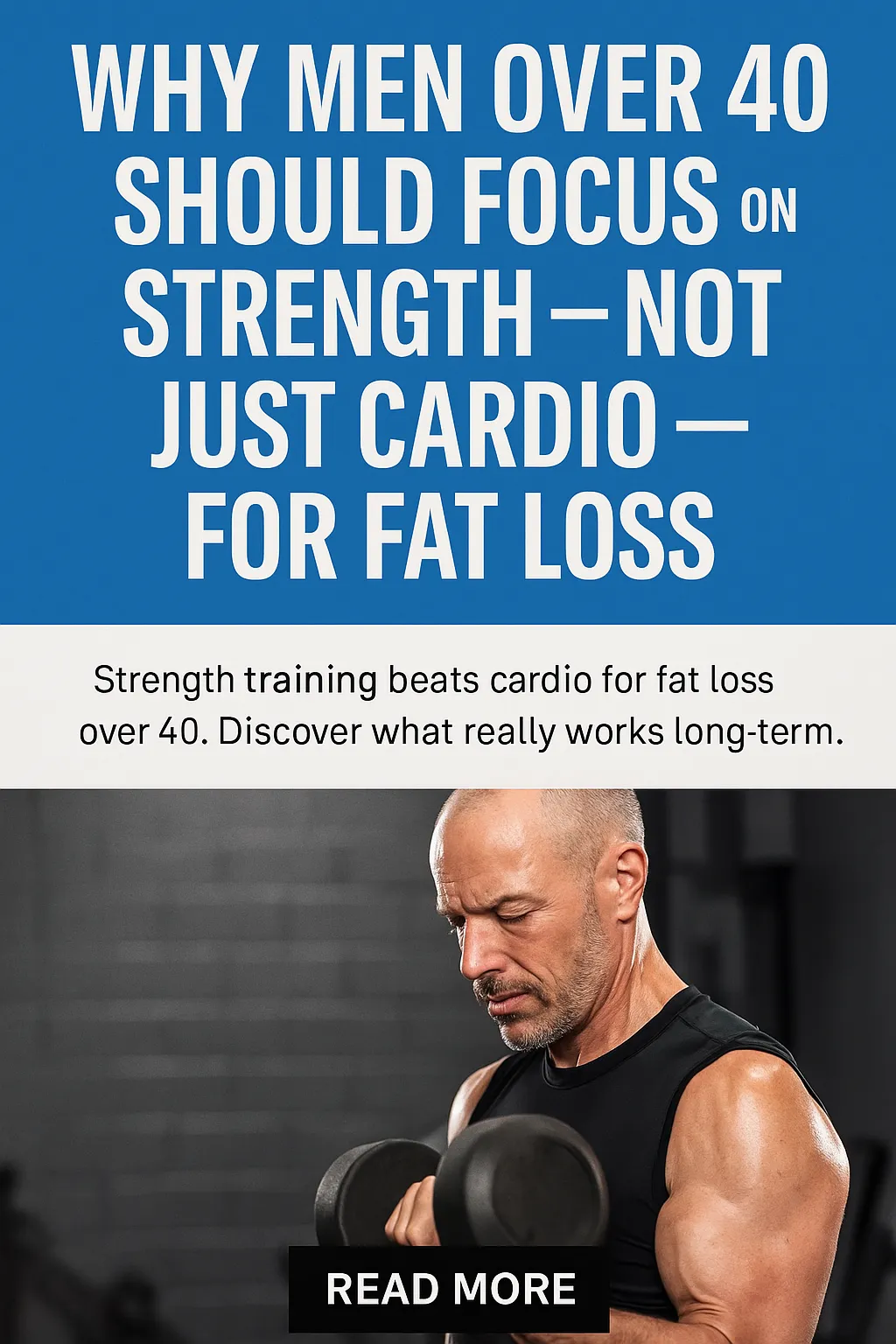 Middle-aged man doing strength training to support fat loss over 40,