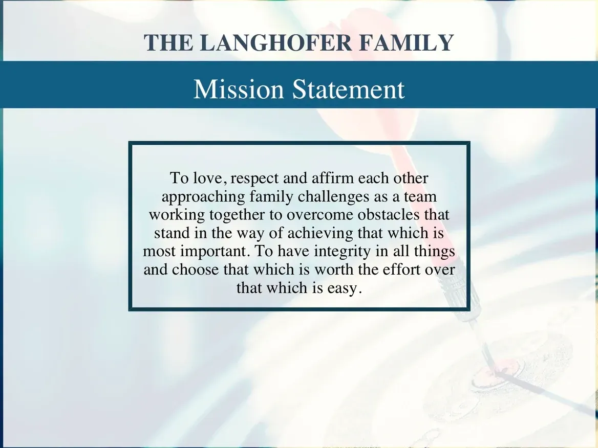 How To Create A Mission Statement As A Family