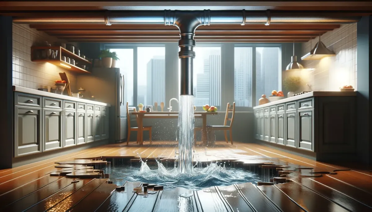 fuite d'eau dans un appartement