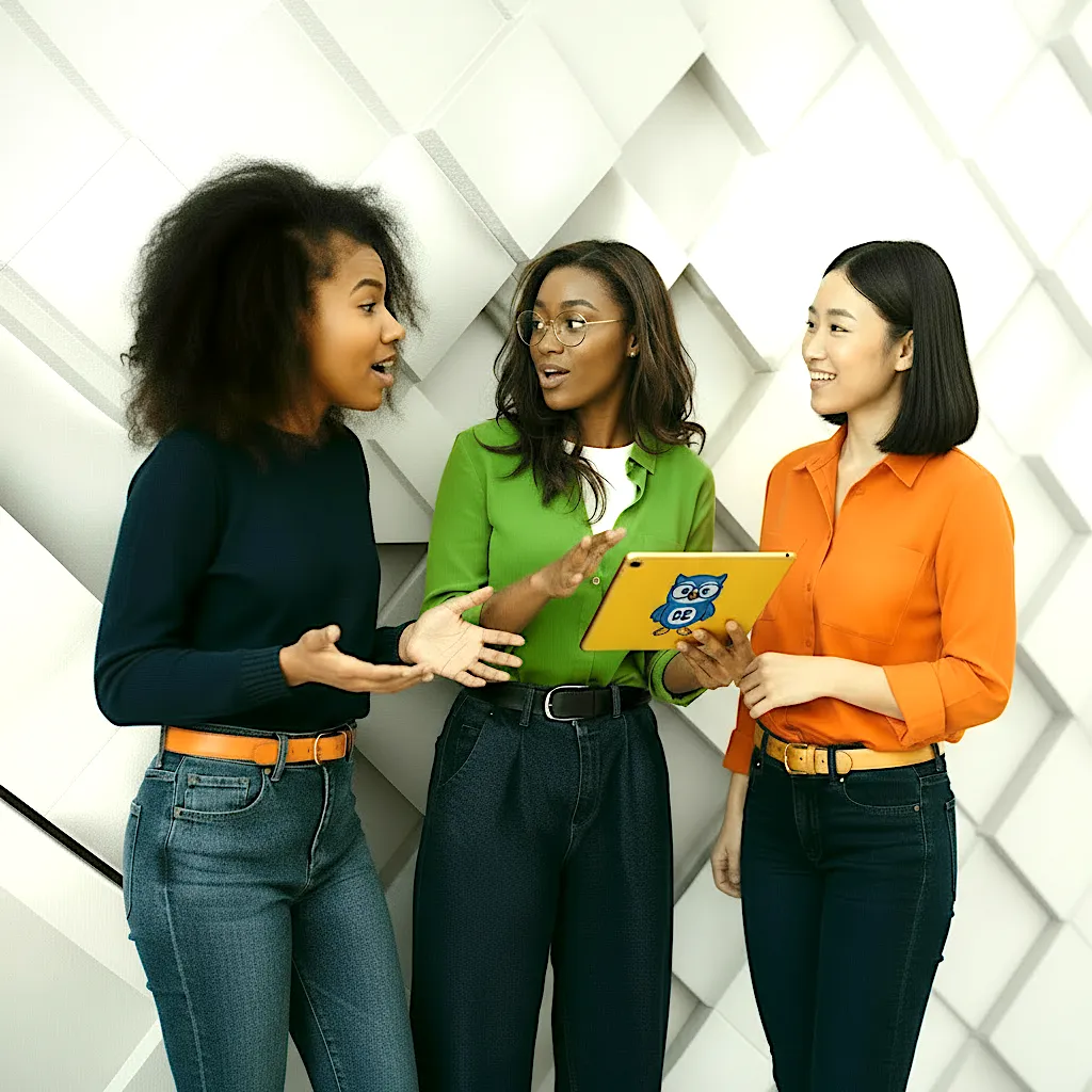 Three moms discussing the online ESL classes for Better English with Teacher Allison