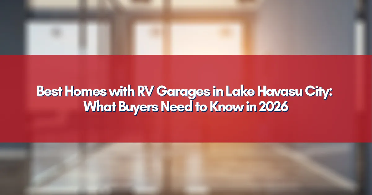 Beautiful lakeside home in Lake Havasu City with spacious RV garage and outdoor entertaining area.
