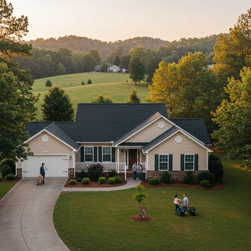 serene real estate scene in the Upstate of South Carolina