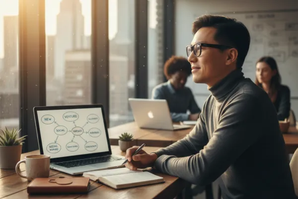 A professional man reflecting on how to reinvent his career.