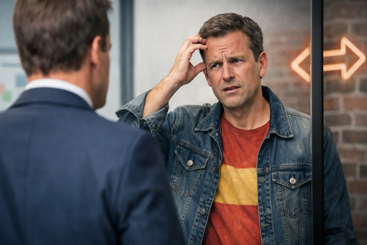 Professional figure hidden behind foggy glass.