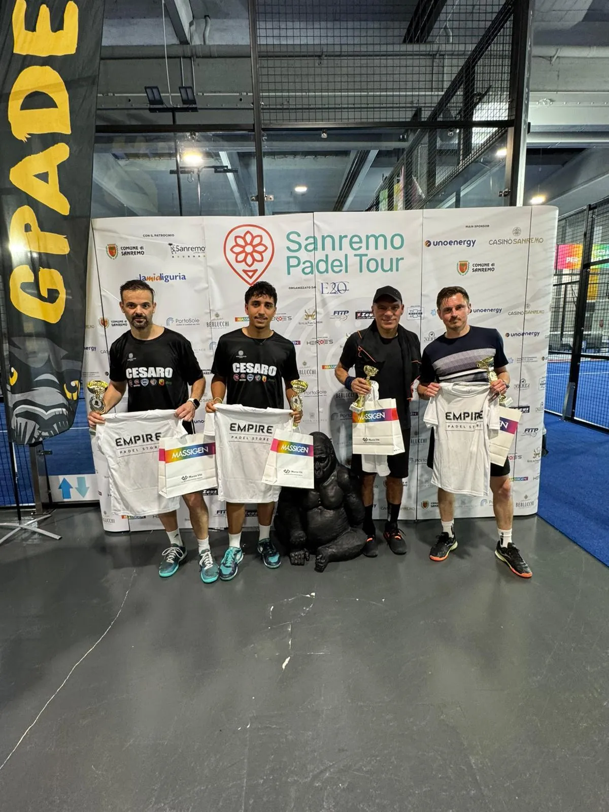 Alla 2° Tappa del SanremoPadelTour presso il GPPADEL di Bruino assegnato il 2° titolo: Cesaro - Walef vincono tabellone 4a fascia, battendo in finale Panzera - Romeo