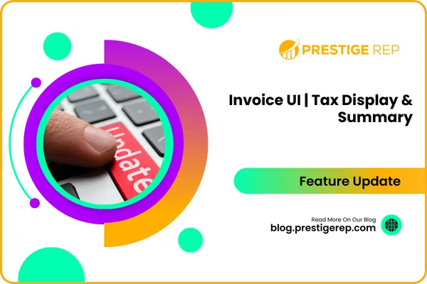 Invoice UI | Tax Display & Summary