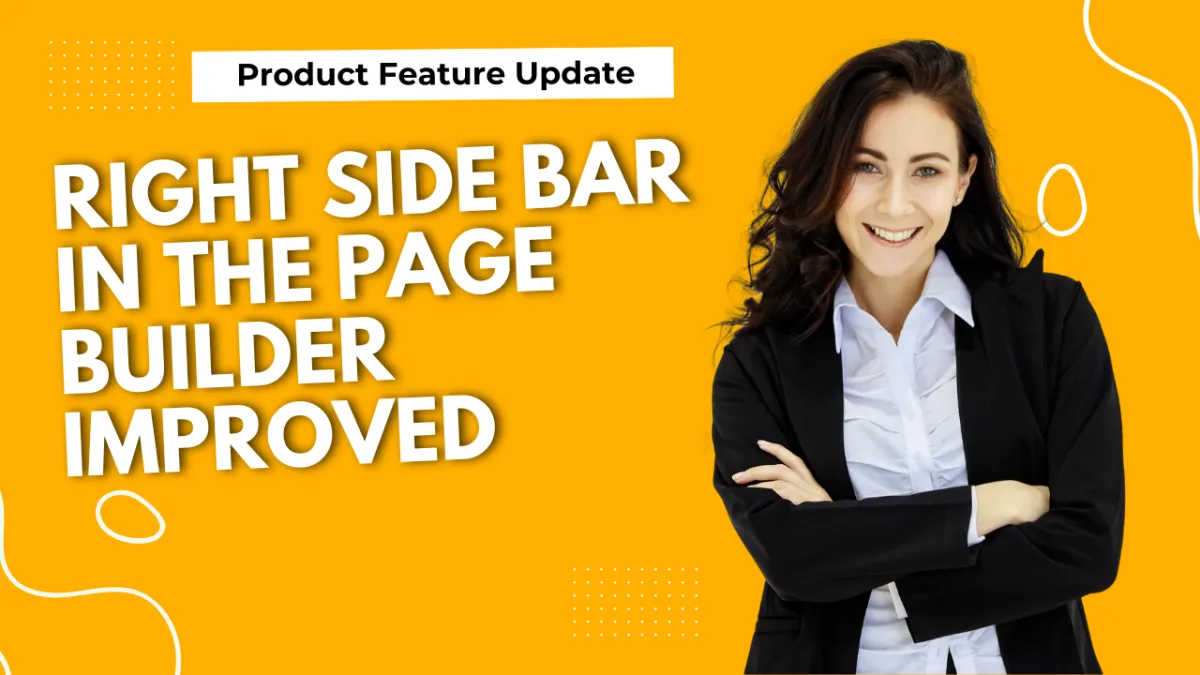 Right Side Bar in the Page Builder Improved