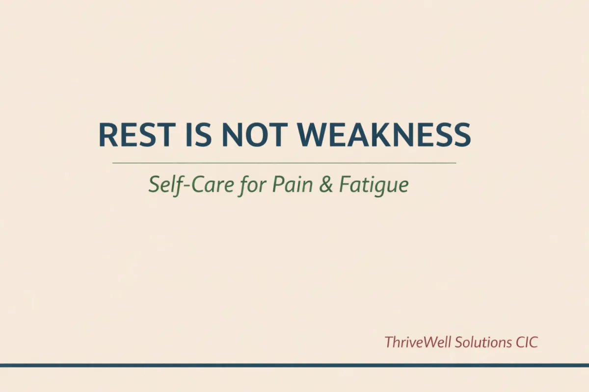 Rest Is Not Weakness: Reclaiming Self-Care When You Live With Pain & Fatigue