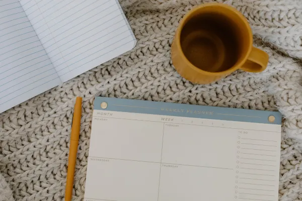 new year goal planning coffee