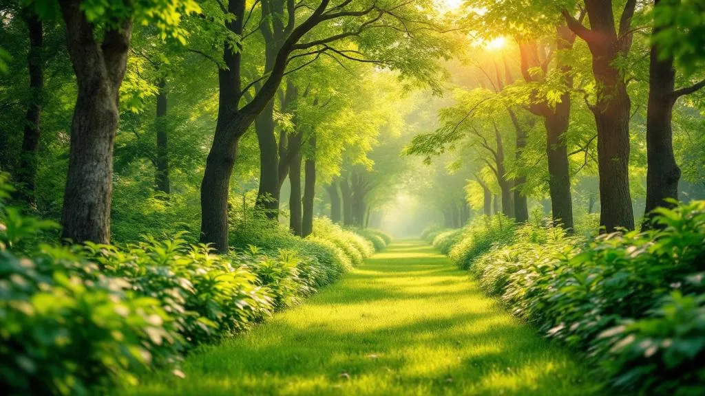A peaceful forest path bathed in warm sunlight, symbolizing hope, healing, and the journey toward recovery from Xanax addiction.