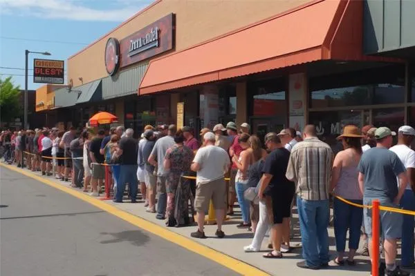 A restaurant queue displaying the chaos of not having a managed system.