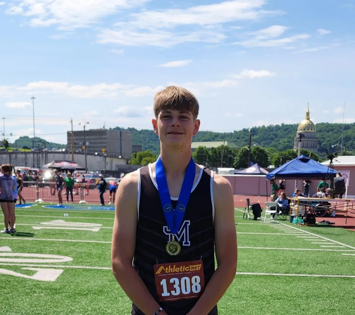 James Monroe Senior Cameron Crislip Wins Improbable AA Long Jump Title