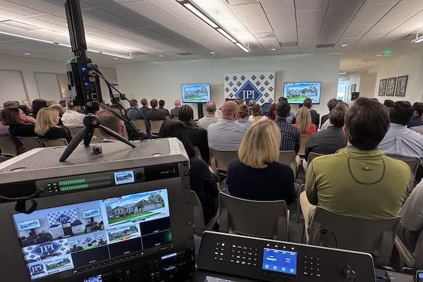 broadcast desk of live stream company