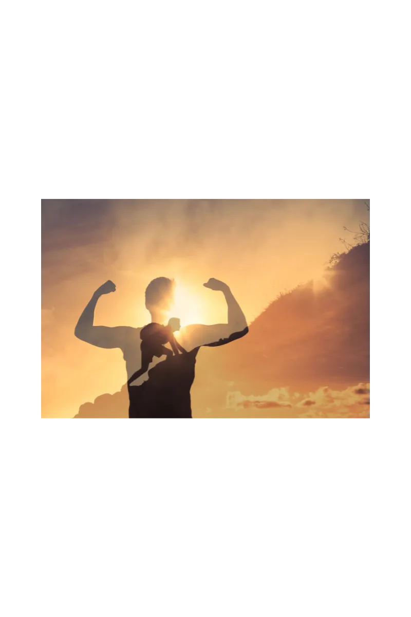 Strong man on a mountain
