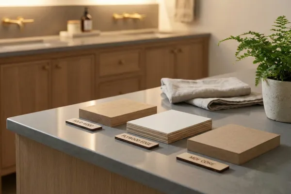 Compare materials for bathroom vanities