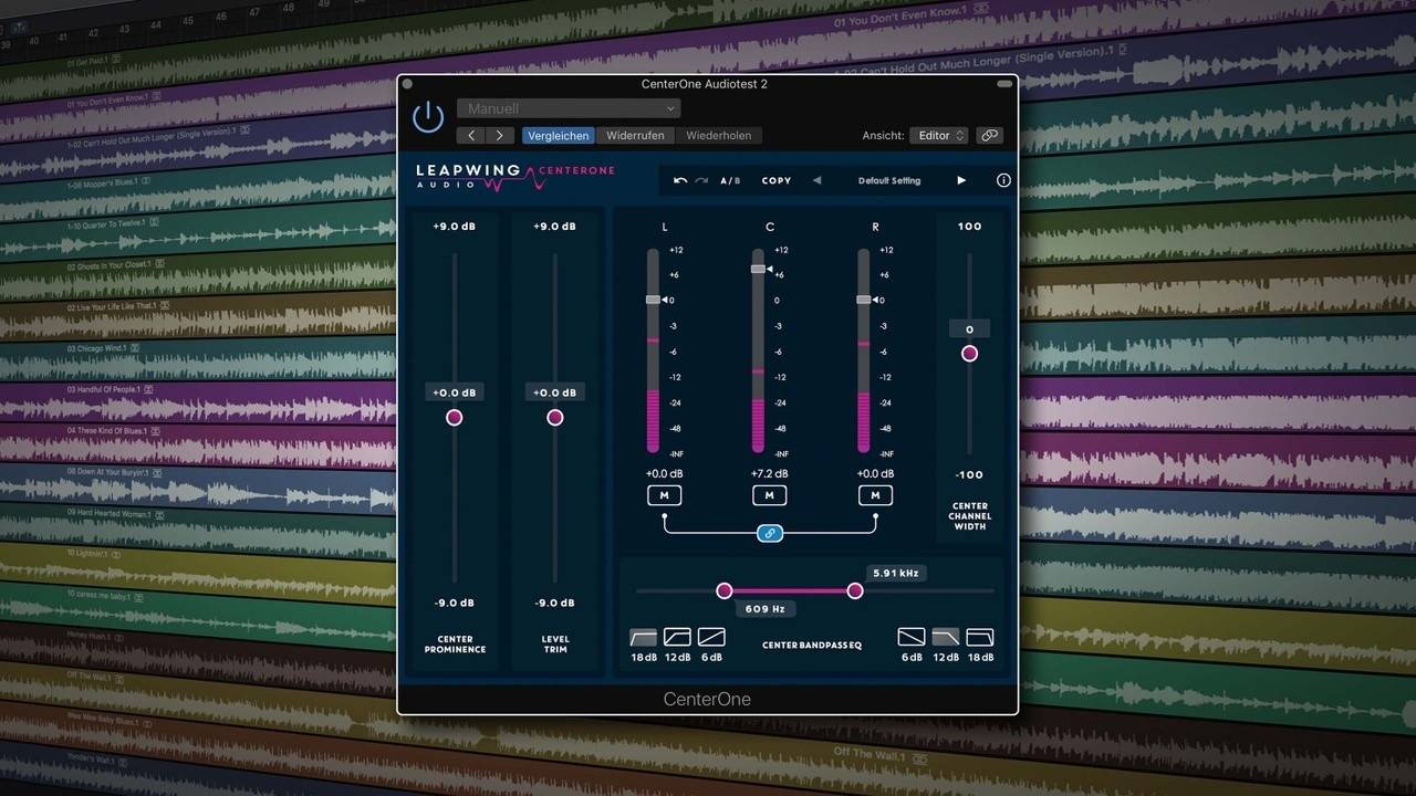 Bearbeitung der Stereobreite mit CenterOne