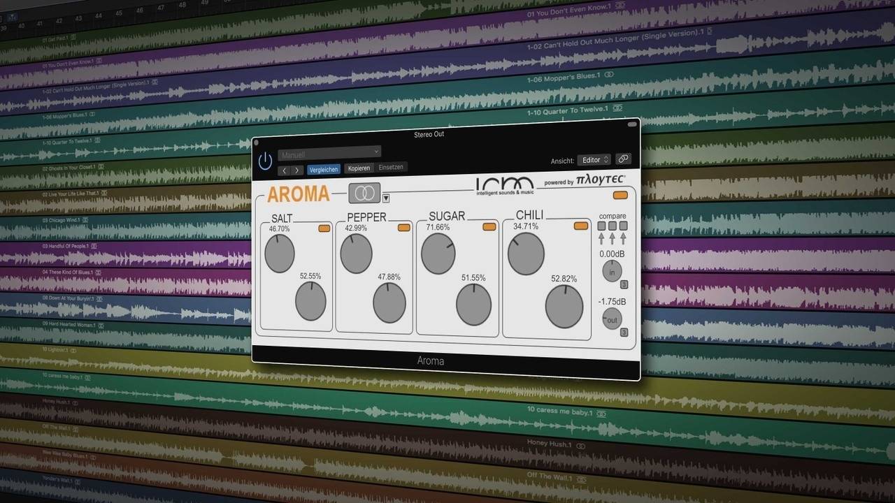 Saturation mit dem Plugin Aroma