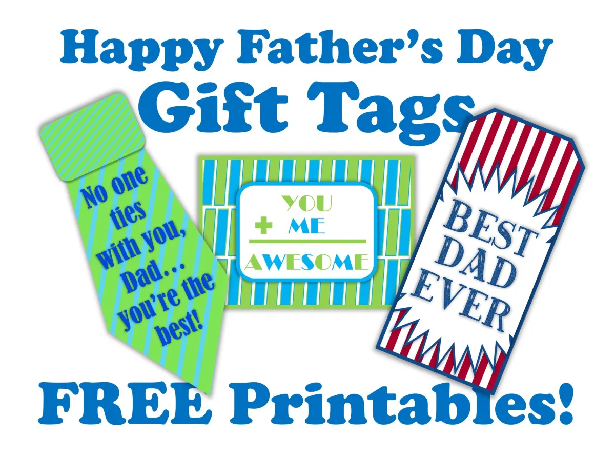 father's day gift tags printables