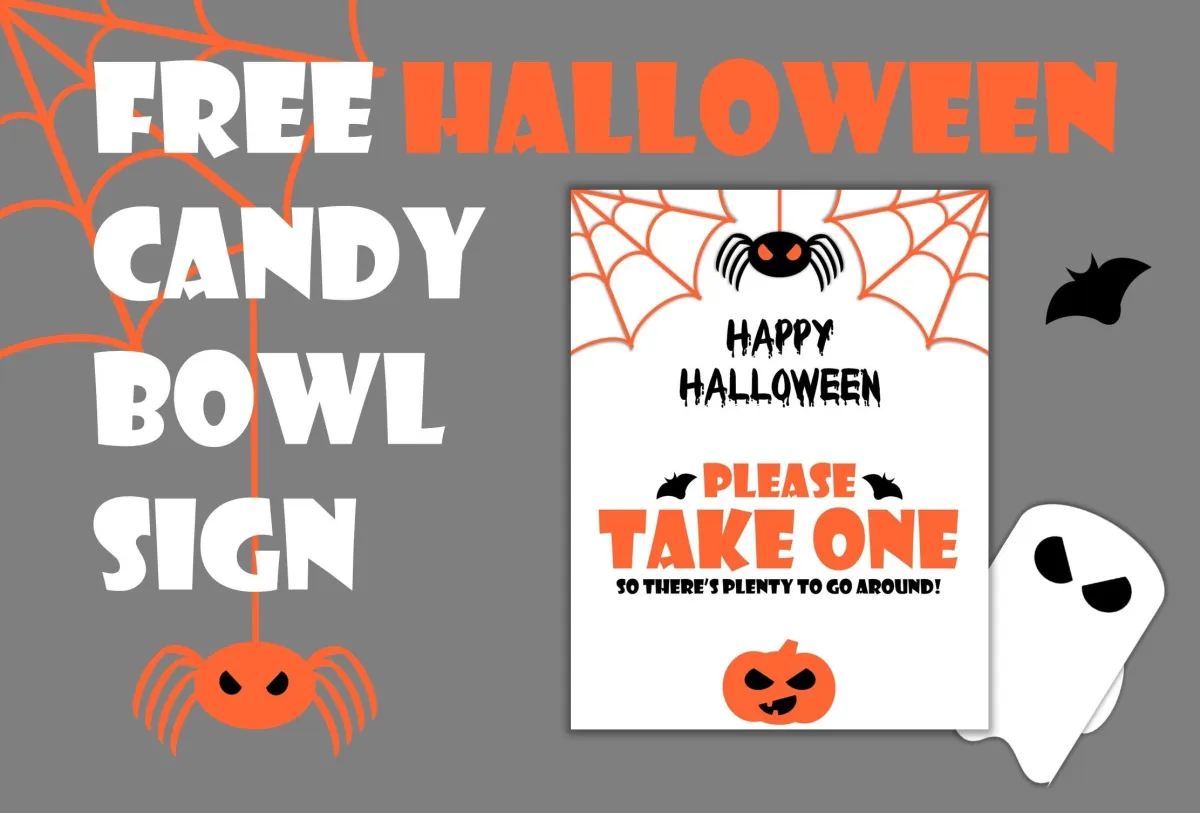 free Halloween candy bowl sign