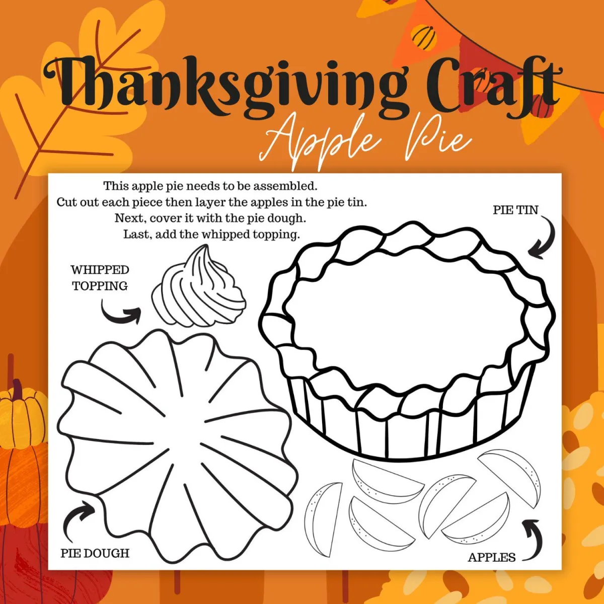cut and assemble Thanksgiving craft