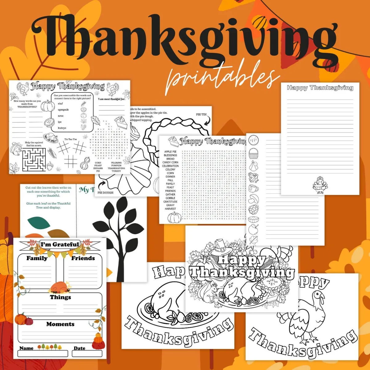 free thanksgiving printables