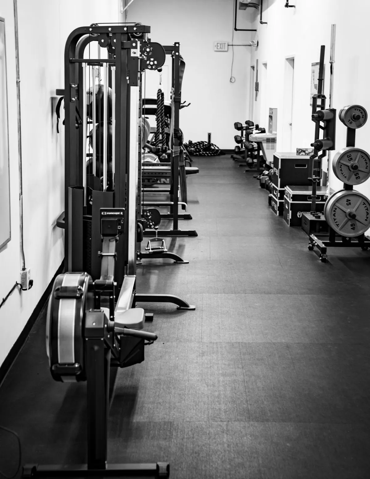 Gym equipment and training space at Torrent Brazilian Jiu Jitsu in Hanover, ready for beginners of all fitness levels