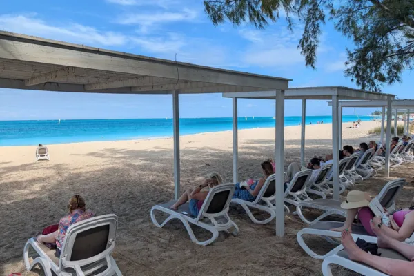 Women's retreat journaling exercise on the beach.