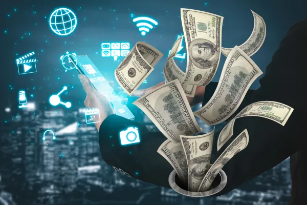 Business apps and money going down the drain