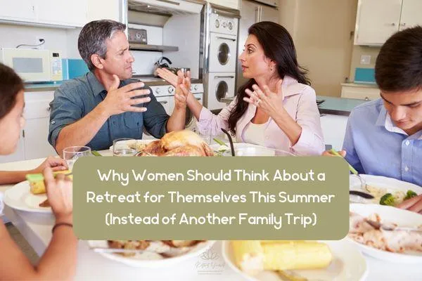 Family arguing at the dinner table