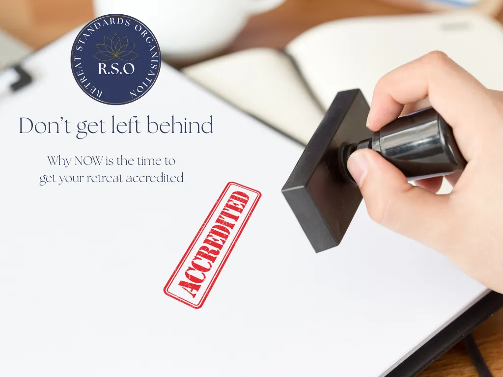 A stamp on paper for accreditation